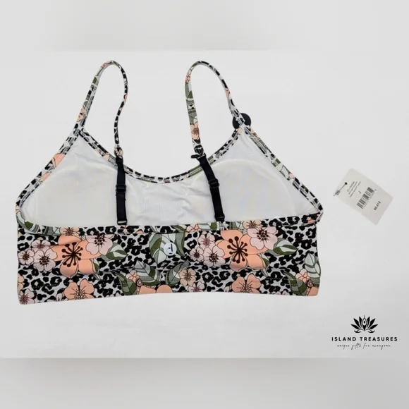 Tropical Leopard Yoga Crop Top – Workout Activewear | NWT Size Large - Picture 5 of 13